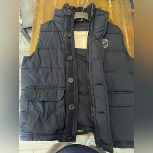 Abercrombie & Fitch Small Navy Puffer Vest